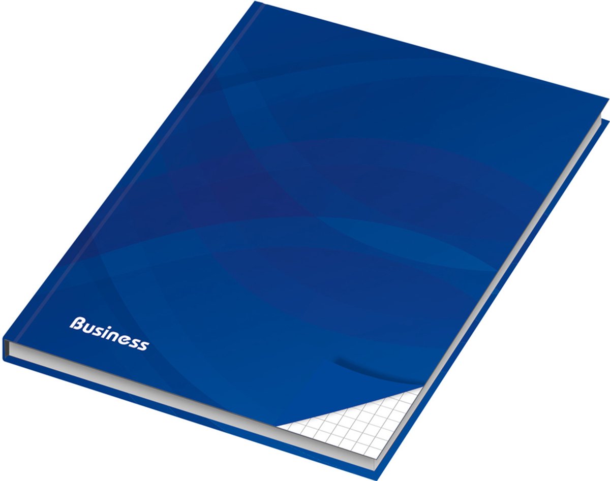RNK notitieboek Business blauw A5 geruit hardcover