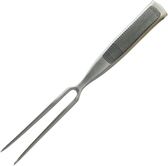 Kerafactum Vleesvork roestvrij staal trancheervork plat met tanden braadvork grillvork voor vlees braden kookvork lange serveervork met handgreep kookvork vaatwasmachinebestendig