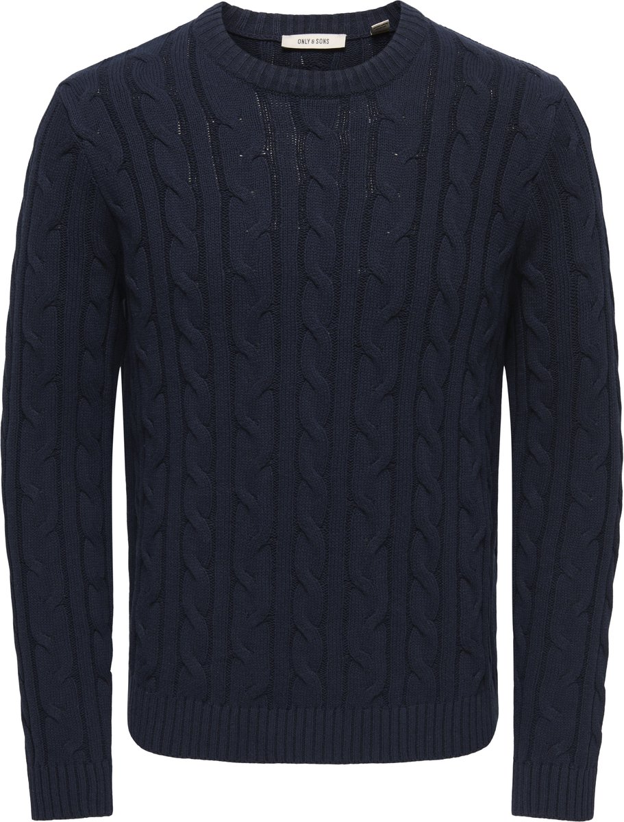ONLY&SONS - ONSKIM LS CABEL CREW REG - Heren - Gebreide truien