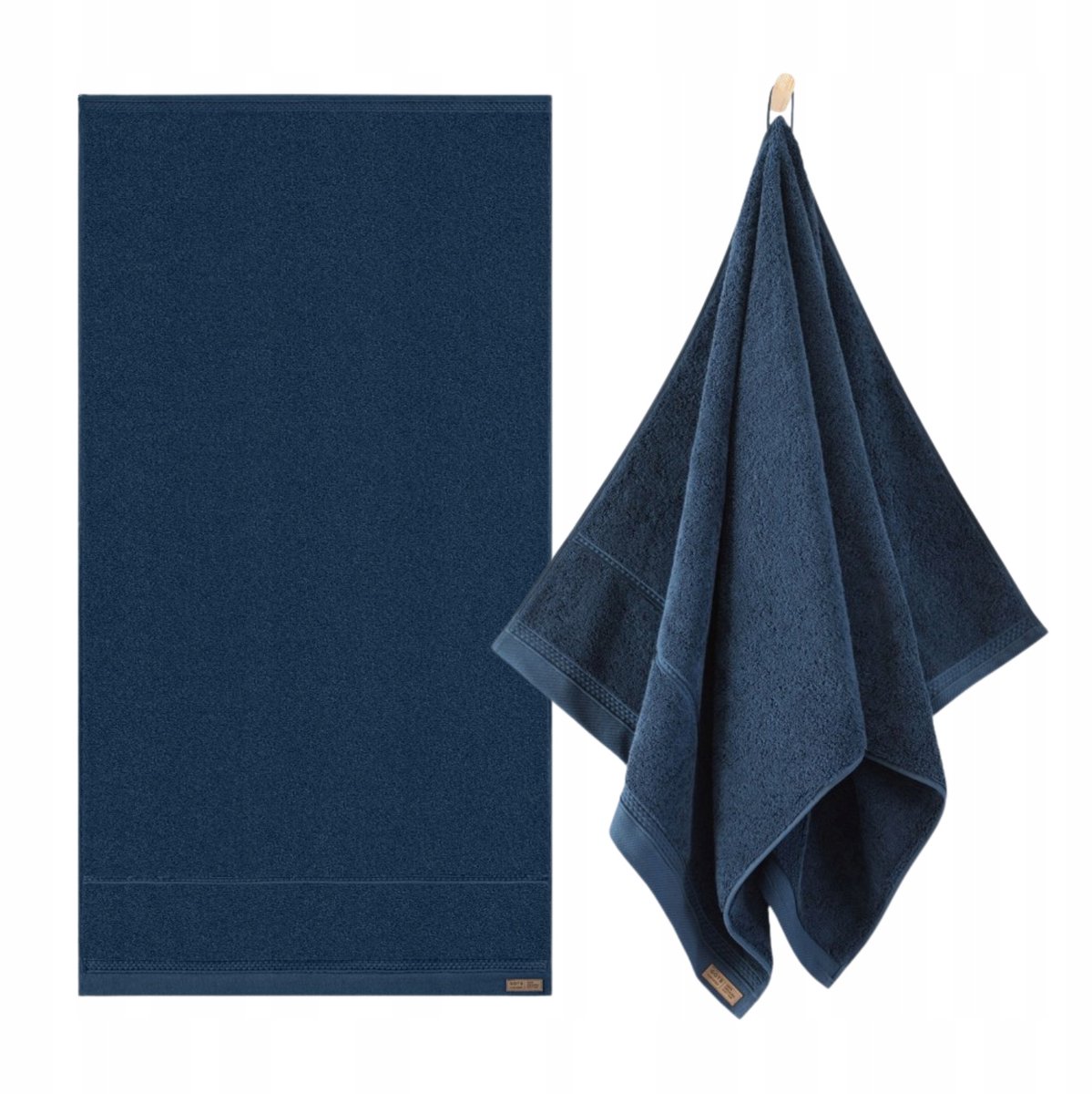 Zwoltex Queen Luxe Katoenen Handdoek 50x100cm - Nachtblauw 650g/m²