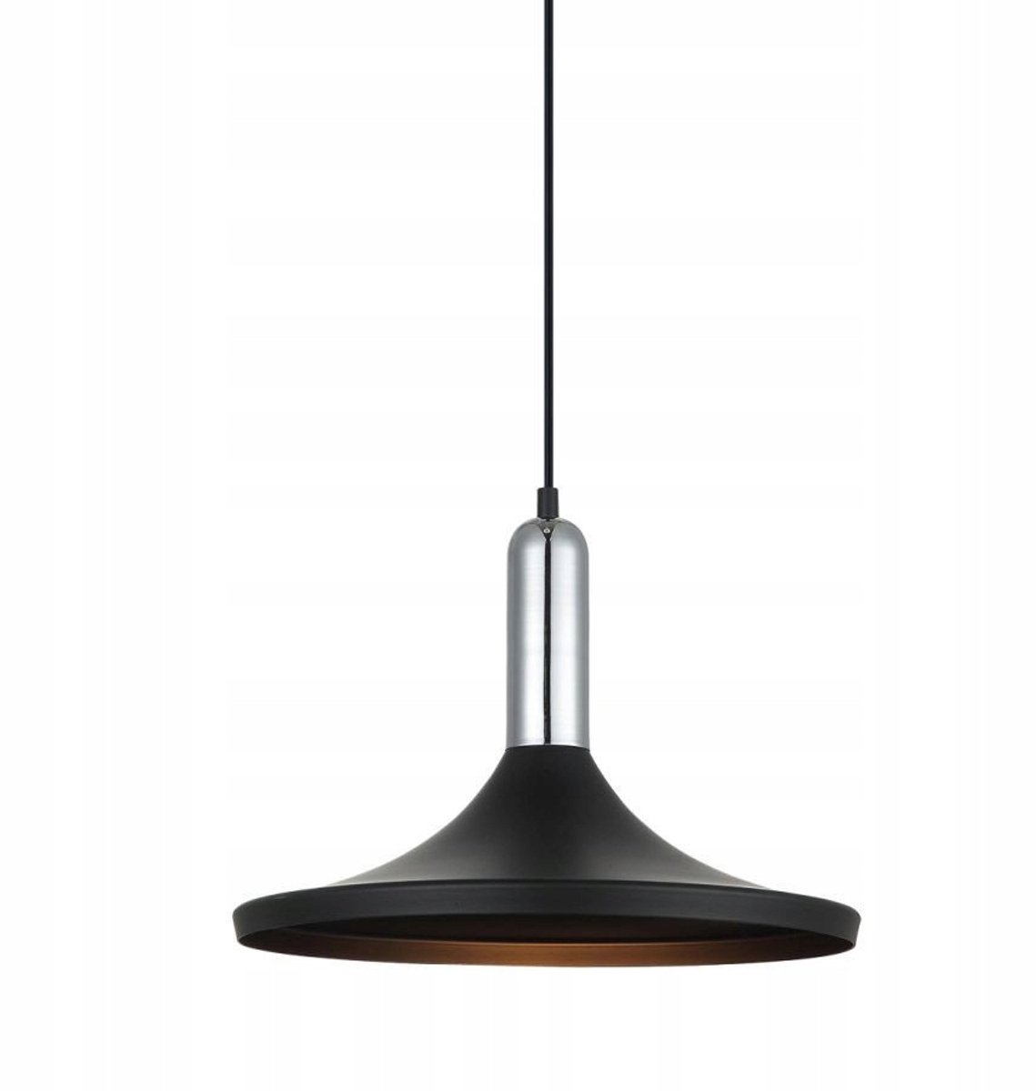 Italux Lusty MDM-3027/1 BK+CR Hanglamp - Zwart/Chroom