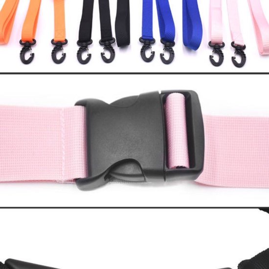 1 stuk - Skiuitrusting - Skiharnas voor Kinderen - Ski Trainingsriem voor Beginners - Veiligheidsgordij voor Sleeën en Leren Skiën - Adjustabele Hengel met Trekkoord - Roze van Sunbly — afbeelding 2