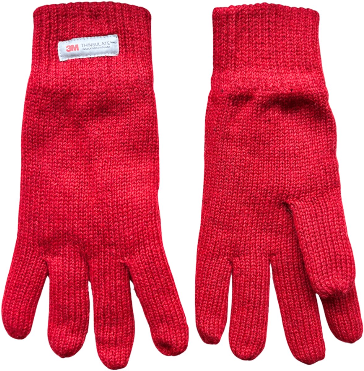 Dames handschoenen - Winter handschoen - Thinsulate - Wol - Rood - One size - Maat M/L