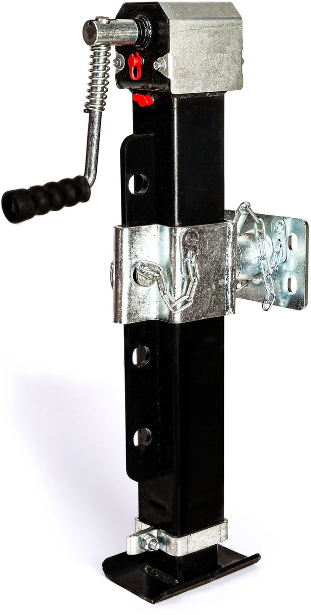 Inklapbare steunpoot voor aanhanger met verticale slinger en montageplaat – 5 ton