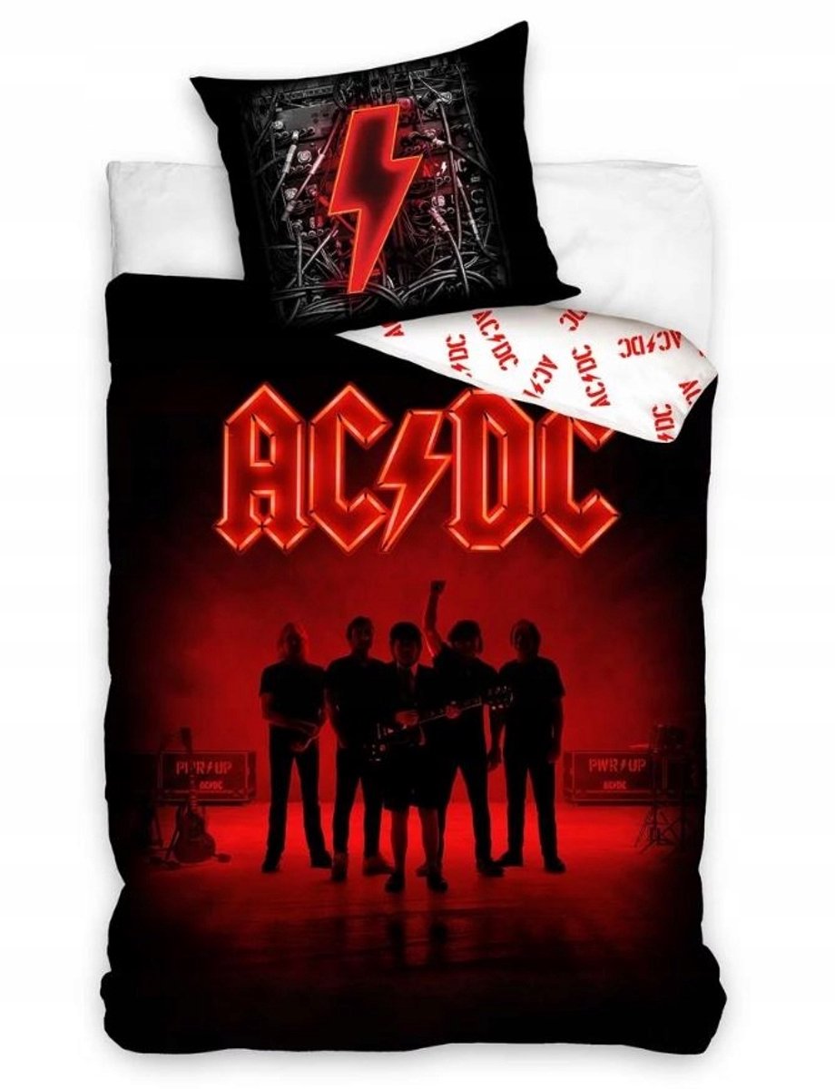 ACDC Rock Band Dekbedovertrek 160x200 cm Katoen