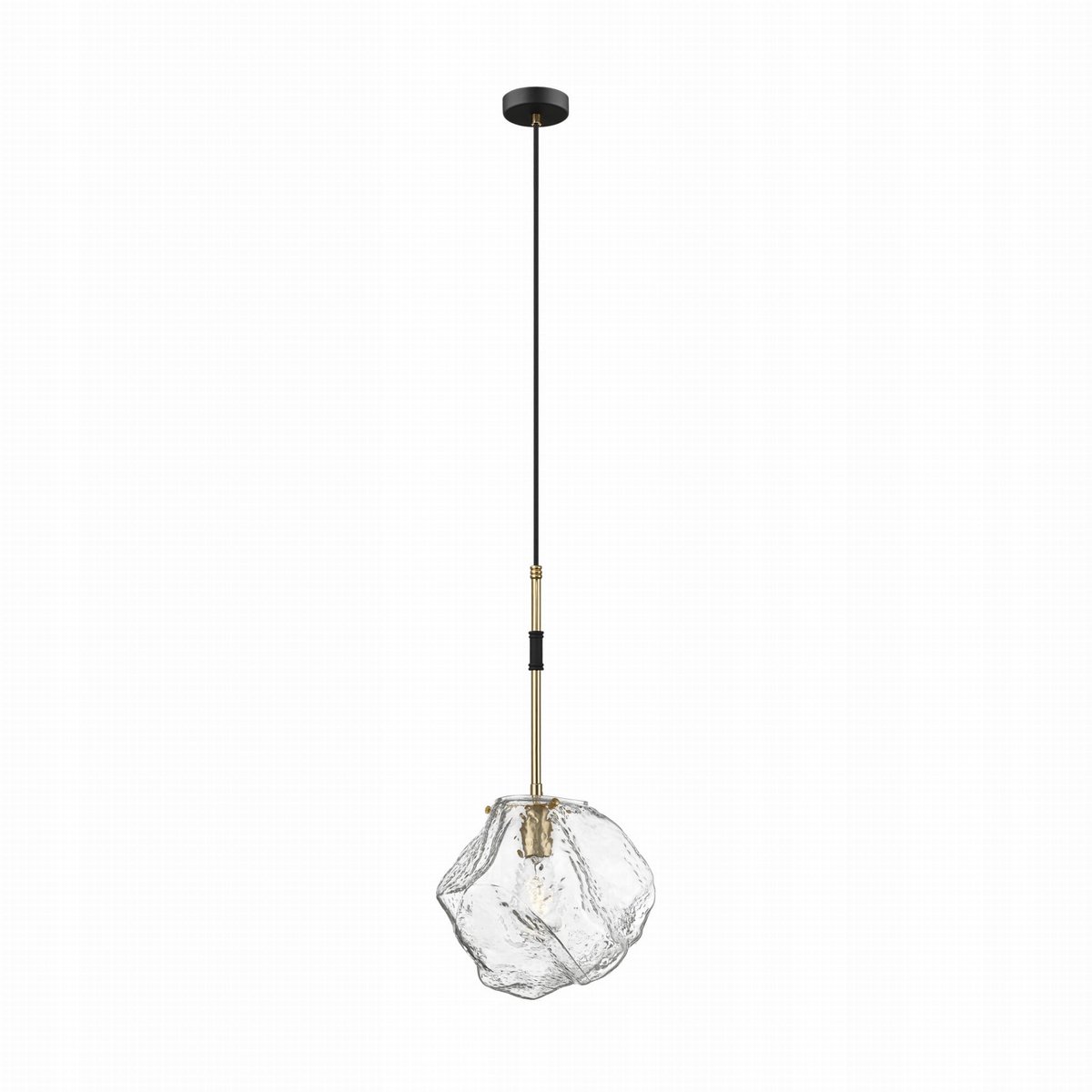 Zuma Line ROCK Hanglamp - Modern Metaal & Glas - Zwart/Goud