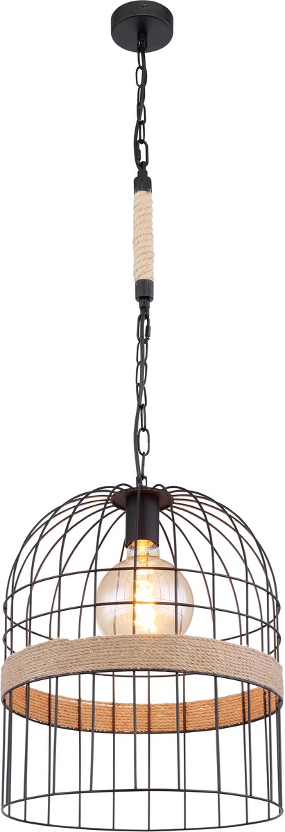 Hanglamp HALIA 35.0 cm 1-lichts Zwart, Bruin