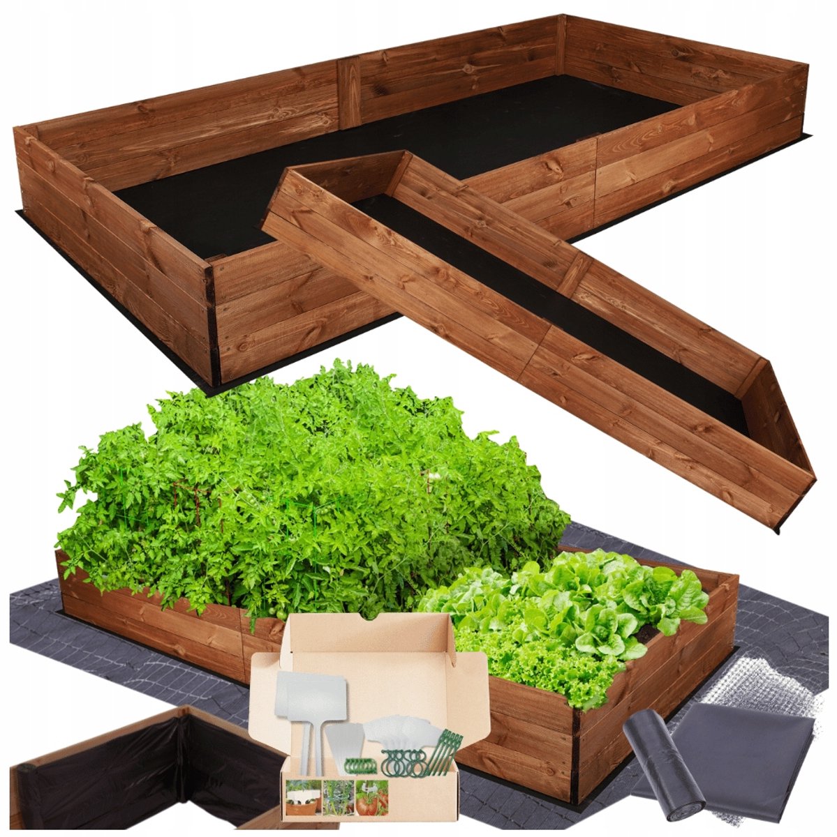 Verhoogde Houten Plantenbak 240x80cm - Tuinieren Gemakkelijk Gemaakt