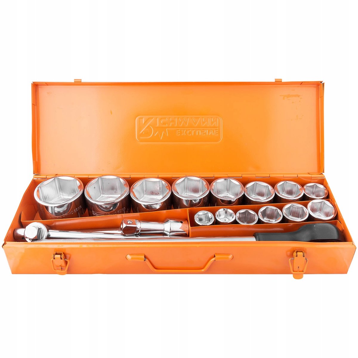 Dopsleutelset 3/4" 22-65mm met ratel - 19 delig