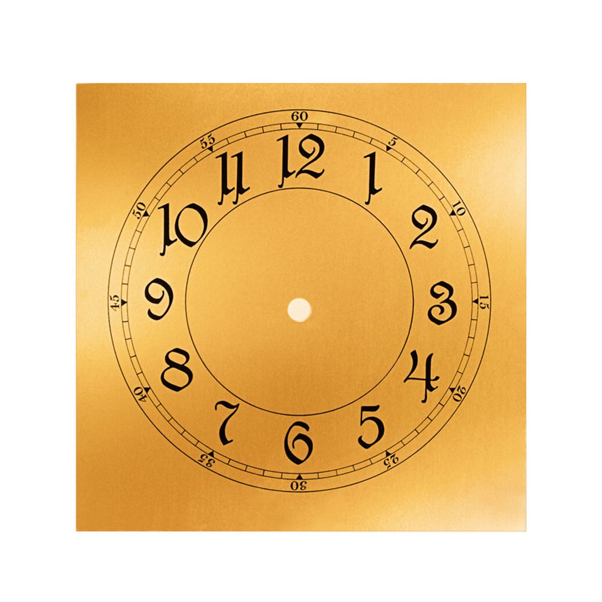 Wijzerplaat Arabische cijfers 200 x 200 mm