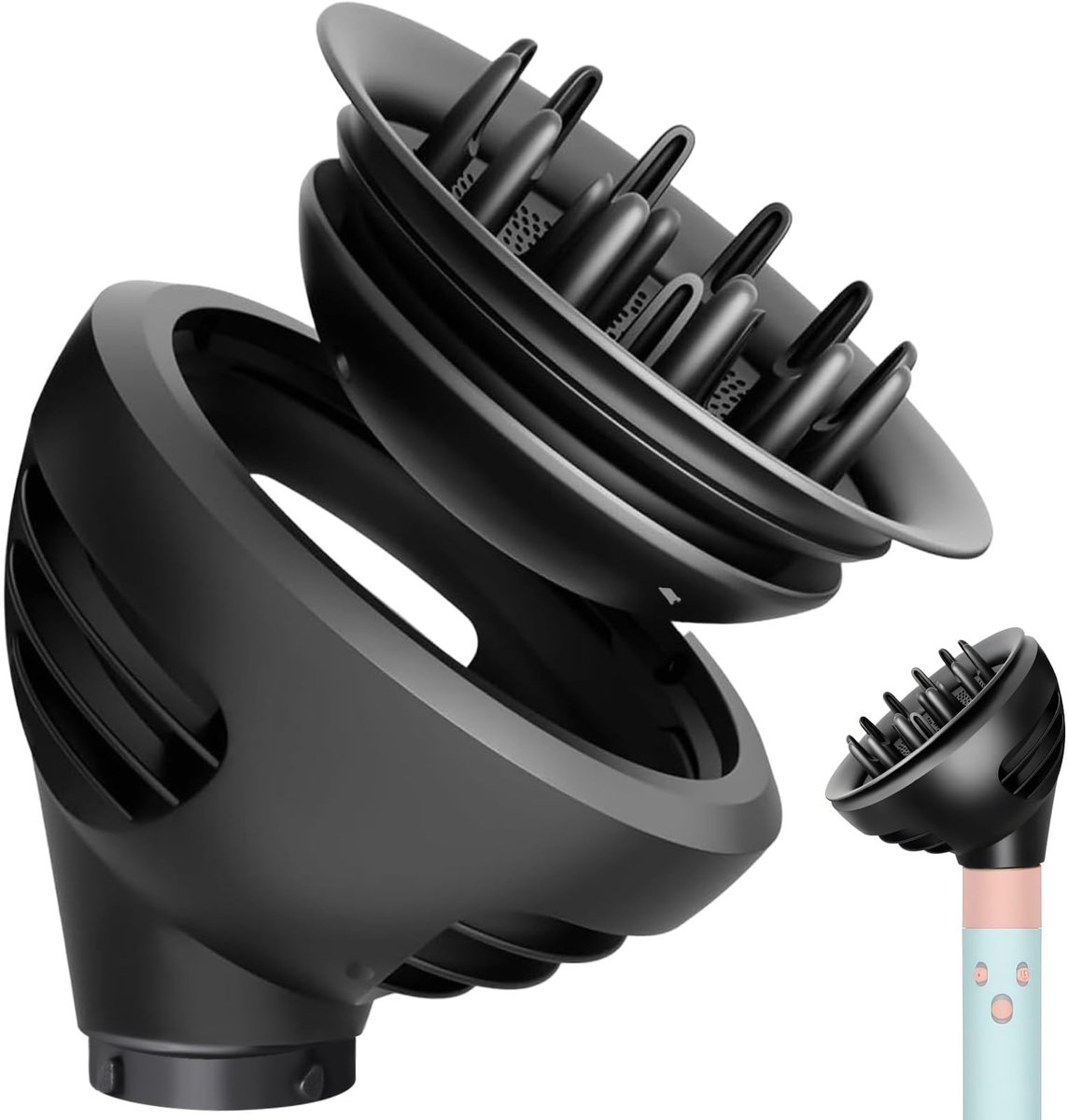 Namajunas - Diffuser fohn opzetstuk - Geschikt voor Dyson Airwrap HS05 HS01 HS08 - Waves and Curls -Universeel met siliconen voor krullen universele borstel - Convertible voor Dyson Airwrap Styler in Haardroger