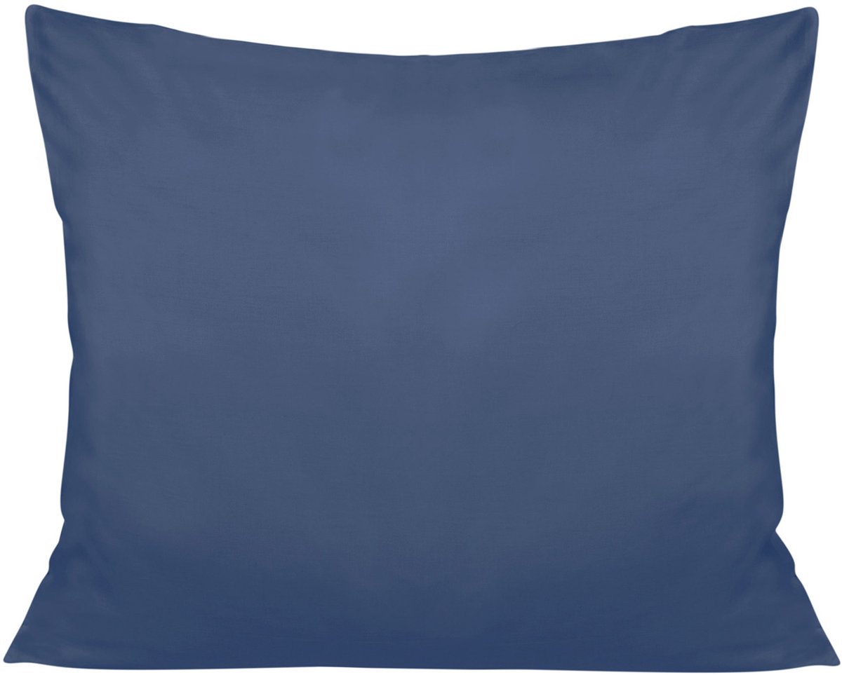 Kussensloop Katoen Satijn 50x70cm Effen - Chaber blauw
