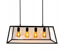 Sanico Finland Loft Hanglamp Zwart 4xE27 131cm