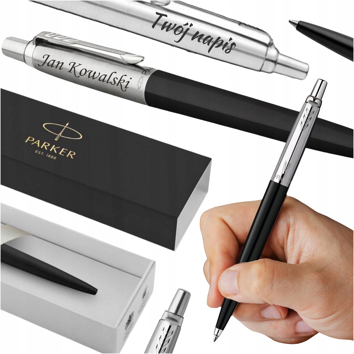 Parker Jotter Pen met gepersonaliseerde gravure - Zwart