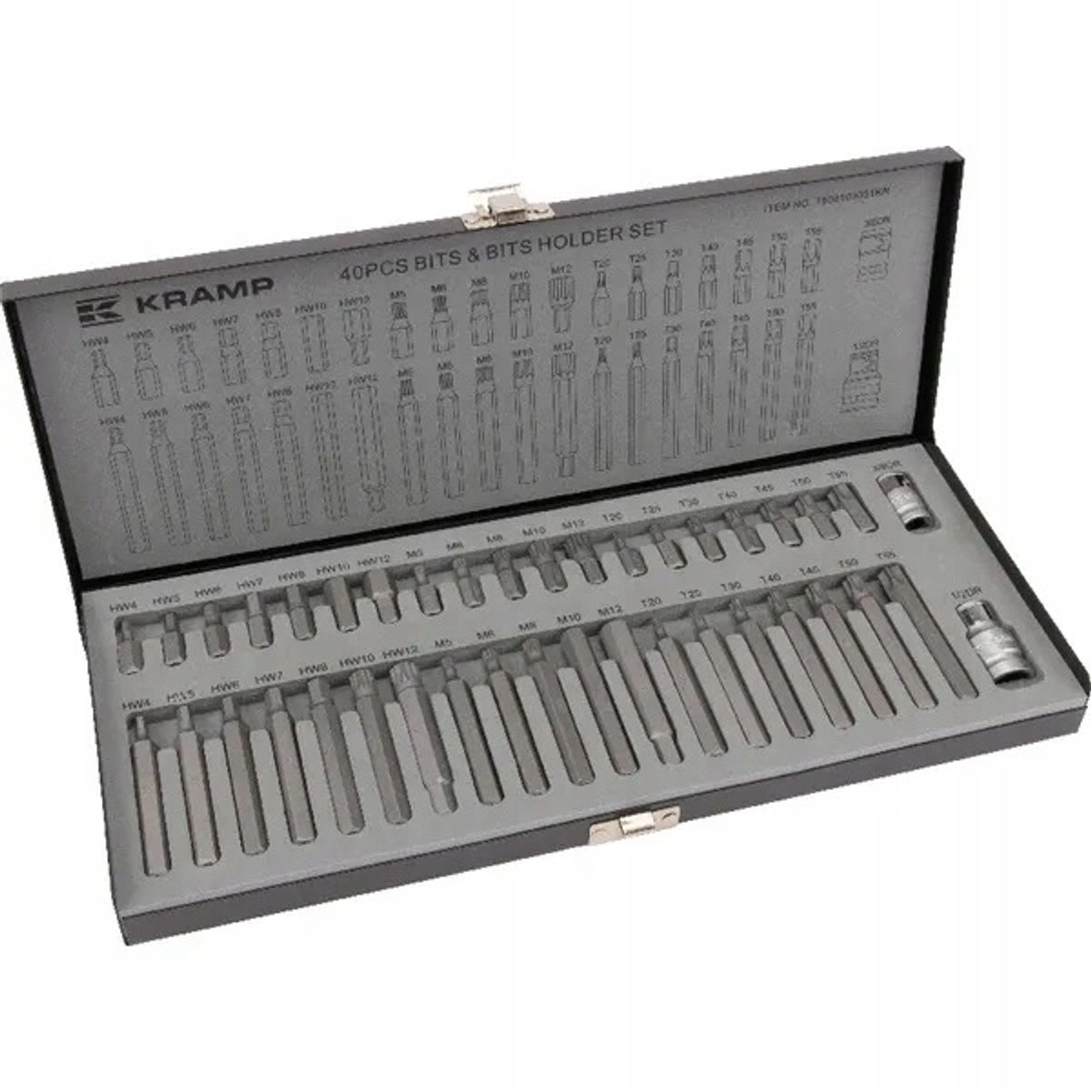 40-delige bitset: Torx, Spline, Allen - metalen behuizing