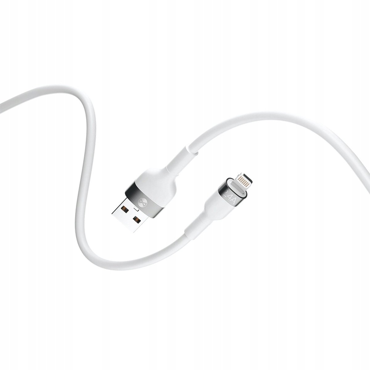 Forever Flexibele USB-Lightning Kabel 1m 2.4A Wit - Duurzaam en Betaalbaar
