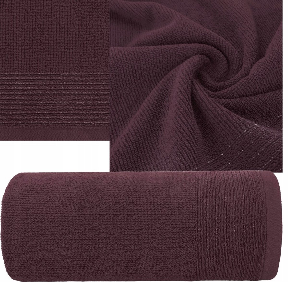 Luxe Katoenen Badhanddoek 70x140 cm Bordeaux 500 GSM