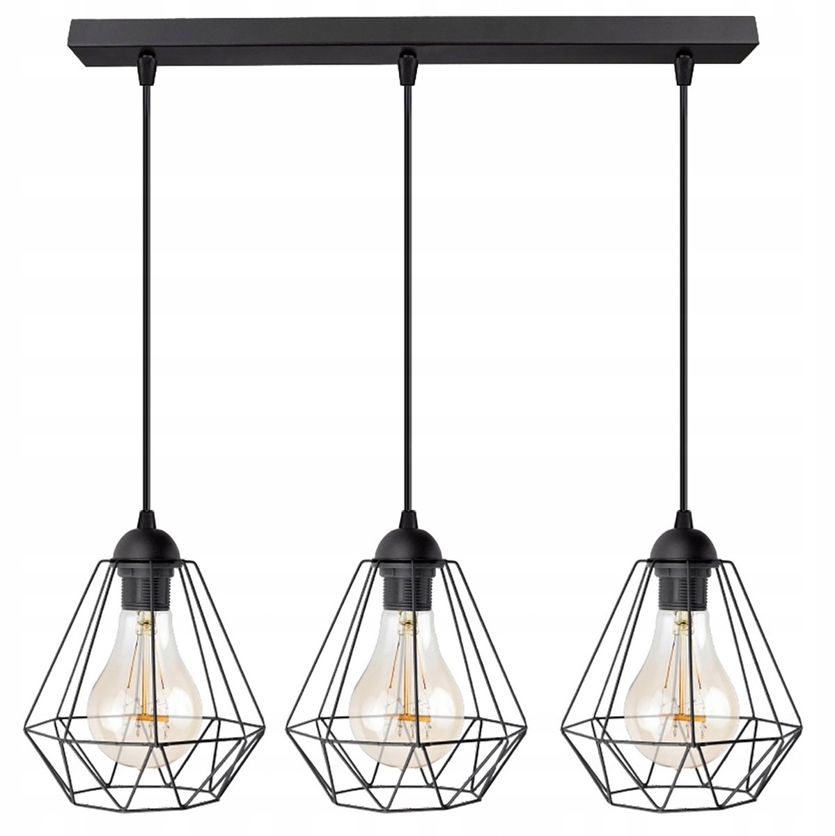 Hanglamp LED Luxe Design - Zwart Metaal - E27 Fitting