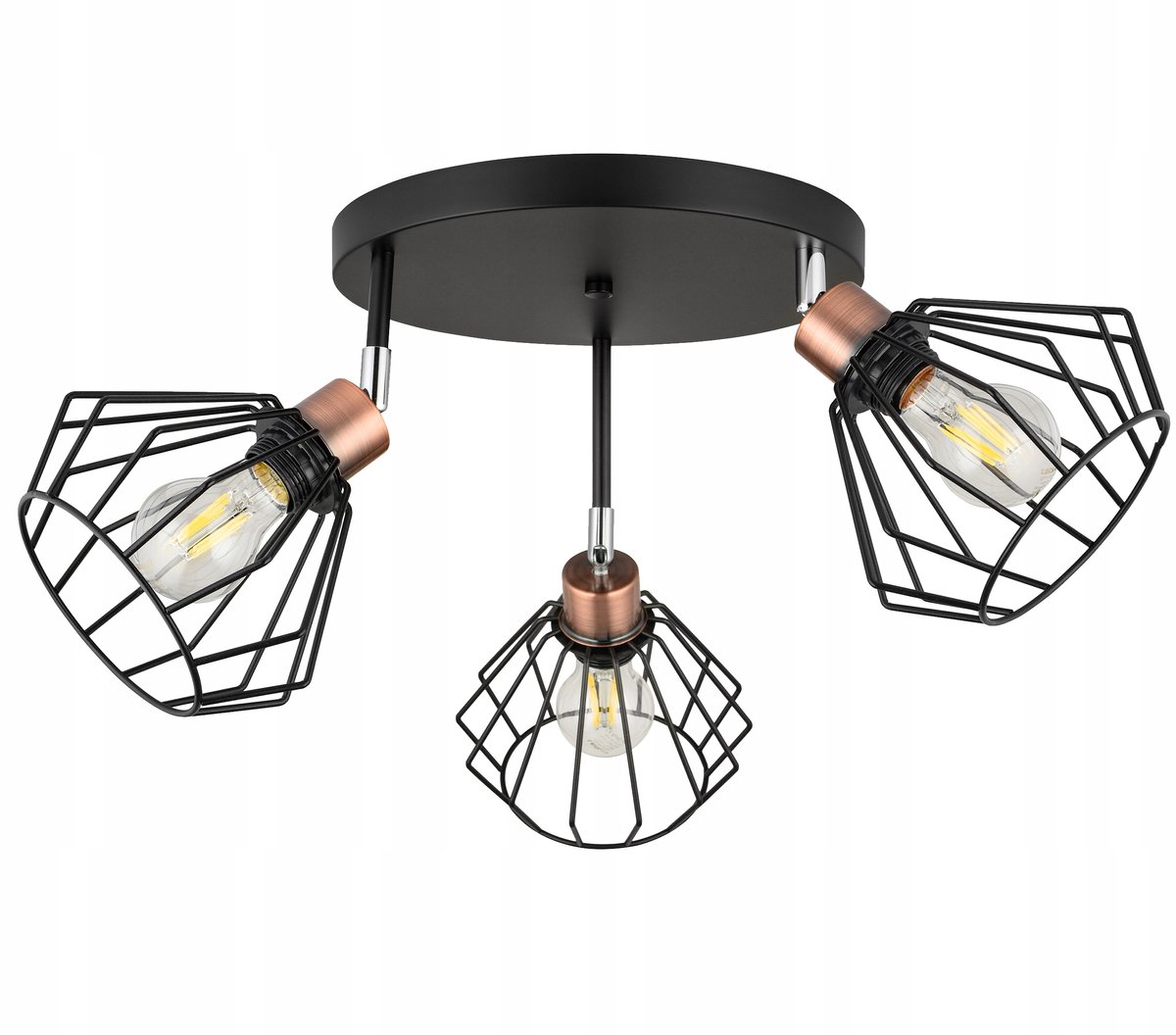 Moderne hanglamp Plafond LED Zwart Koper E27
