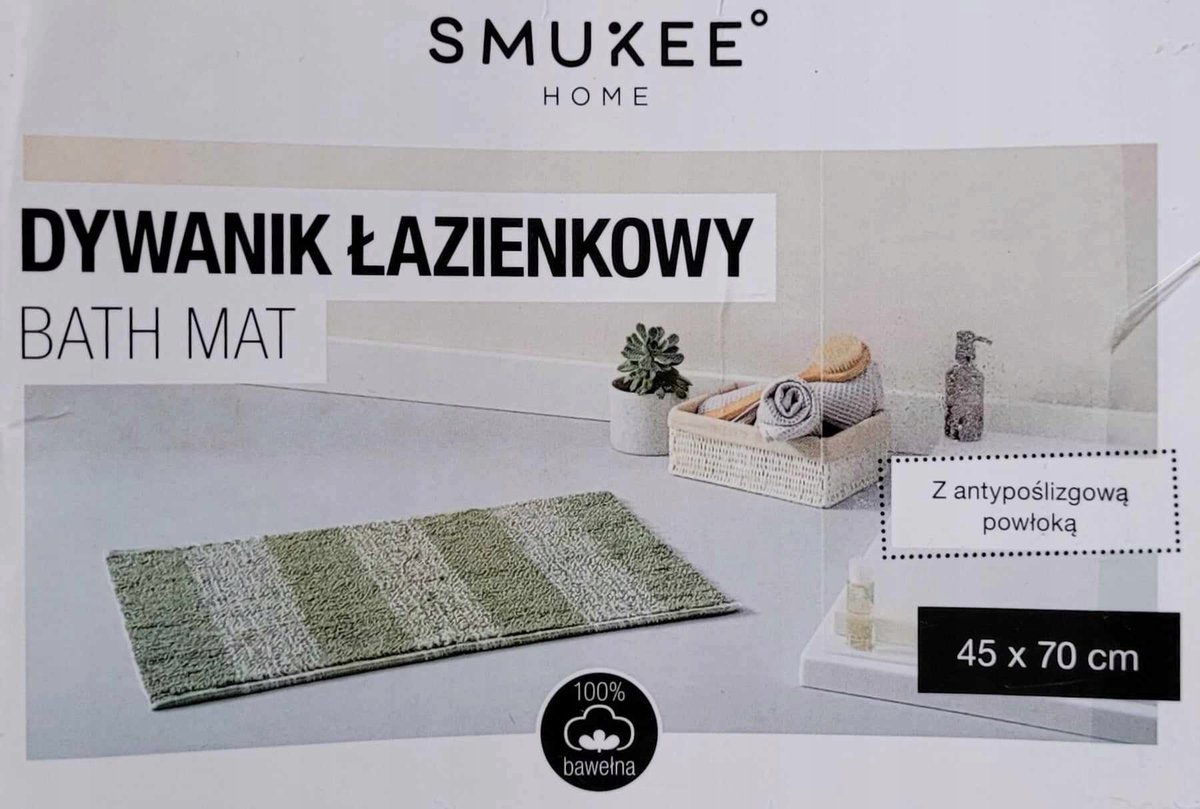Smukee Badmat 45x70cm Katoen Antislip - Zacht & Absorberend