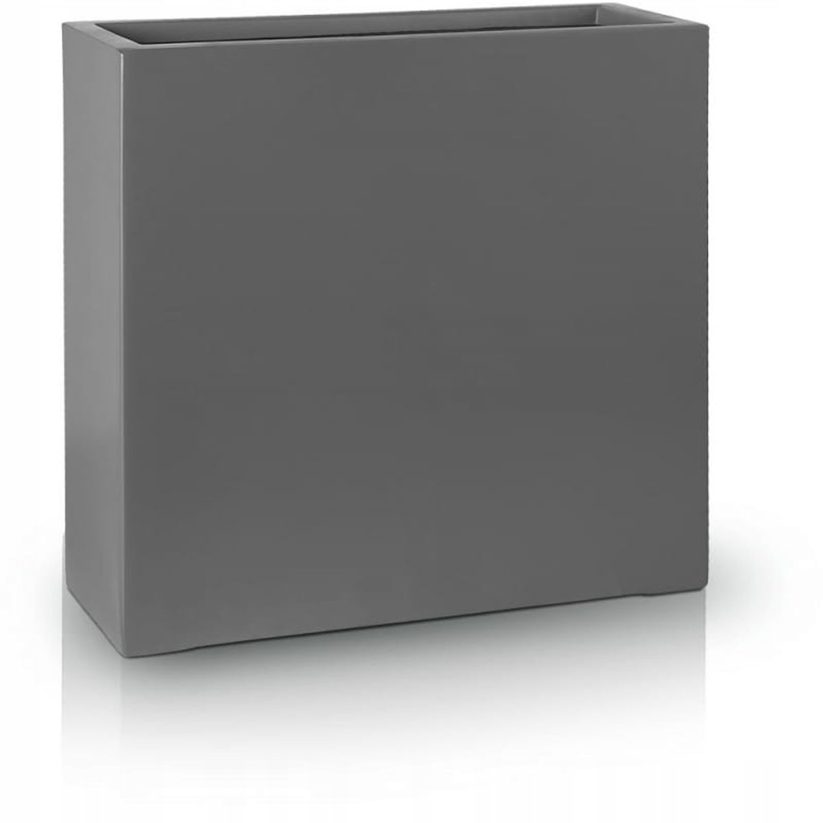 Grijze Rechthoekige Plantenbak van Glasvezel 55x60x28 cm - Lichtgewicht & Vorstbestendig