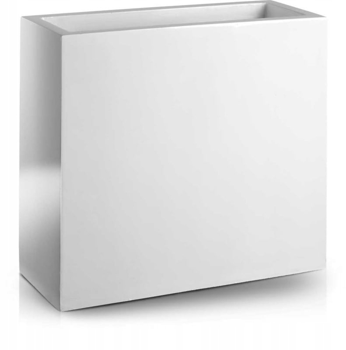 Witte Rechthoekige Plantenbak van Glasvezel 50x20x50 cm