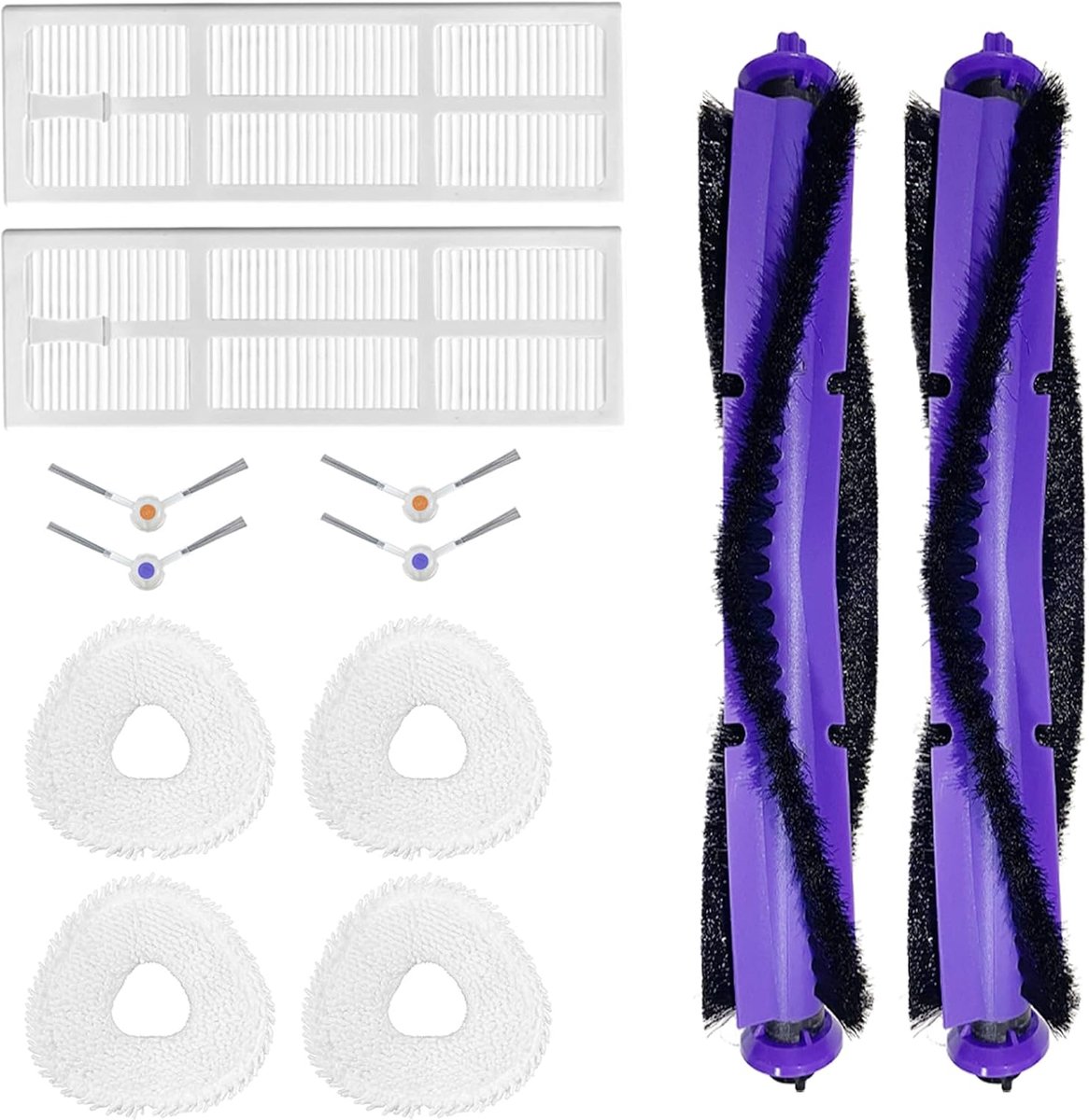 Vervangende accessoires Geschikt voor Narwal Freo robot stofzuiger accessoires set 2X borstels 2X filters 4X dweilen 4 zijborstels