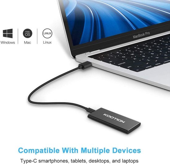 Externe SSD harde schijf 1 TB - Snelle Portable SSD tot 550 MB/s, USB 3.1 Gen2 voor Gaming en Meer van Merkloos — afbeelding 5