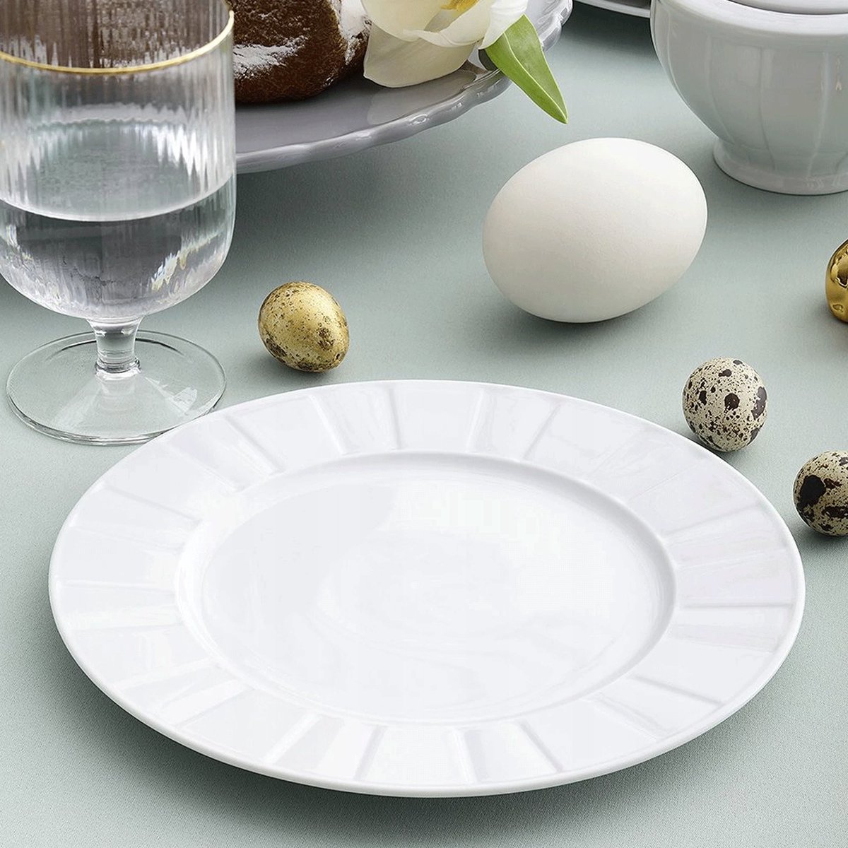 Ćmielów Oktawa Witte Porseleinen Bord 19 cm
