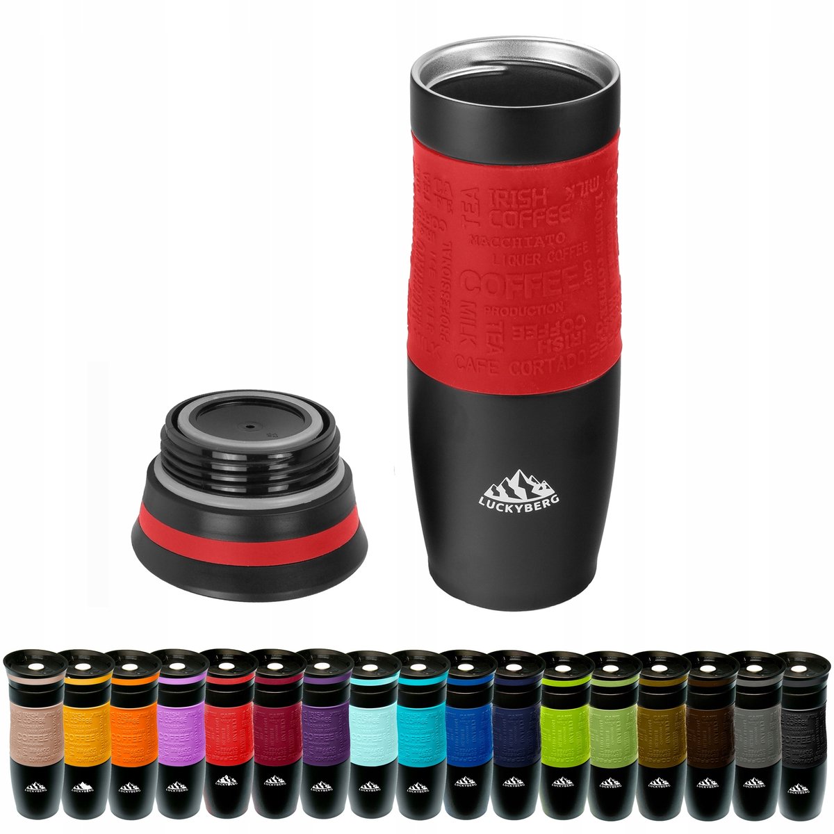 Luckyberg Thermosbeker 480 ml - Roestvrij staal, Warmte-/koude-isolatie
