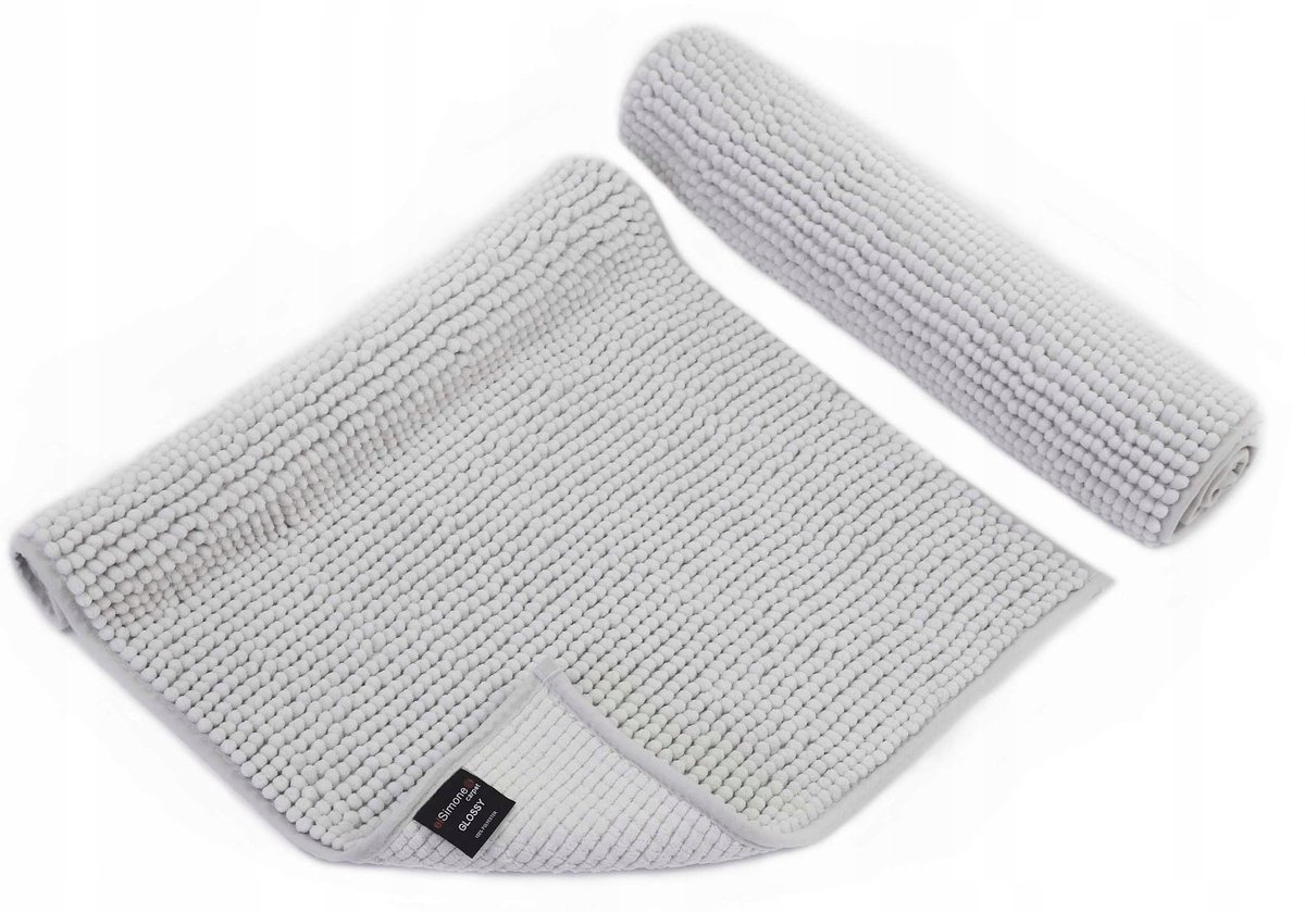 Zachte Antislip Badmat 60x90cm - Absorberend & Wasbaar - Grijs