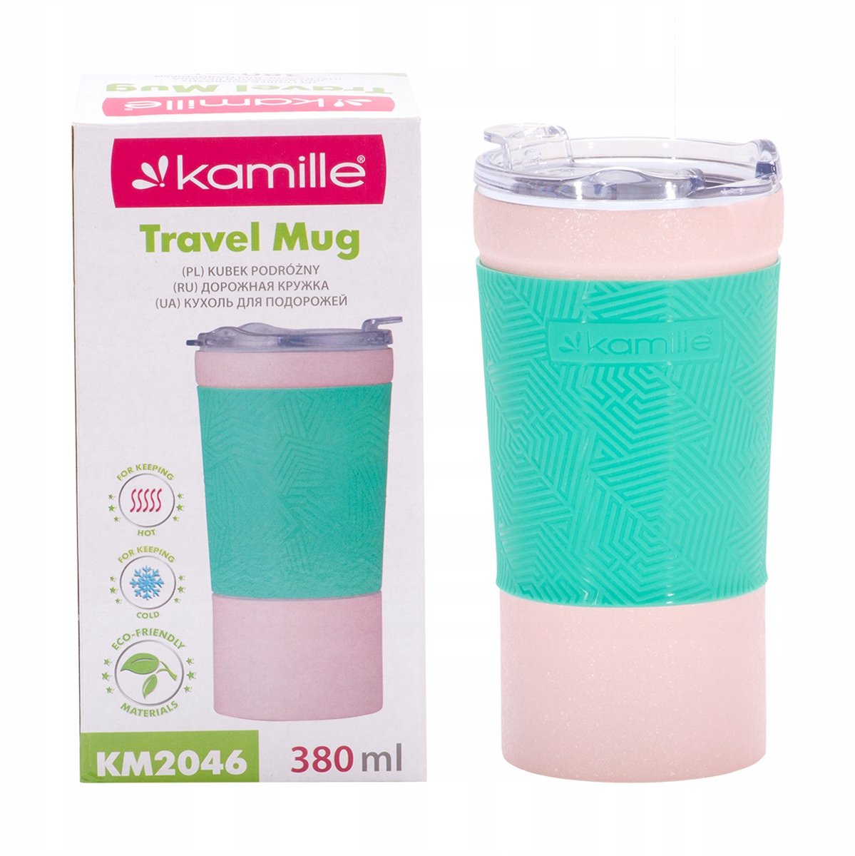 Kamille Thermosbeker RVS 380ml - 100% Lekvrij & Warmte-isolerend