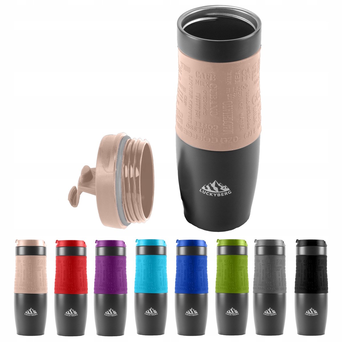 Luckyberg Thermosbeker 400ml - RVS, 6u Warm, 8u Koud