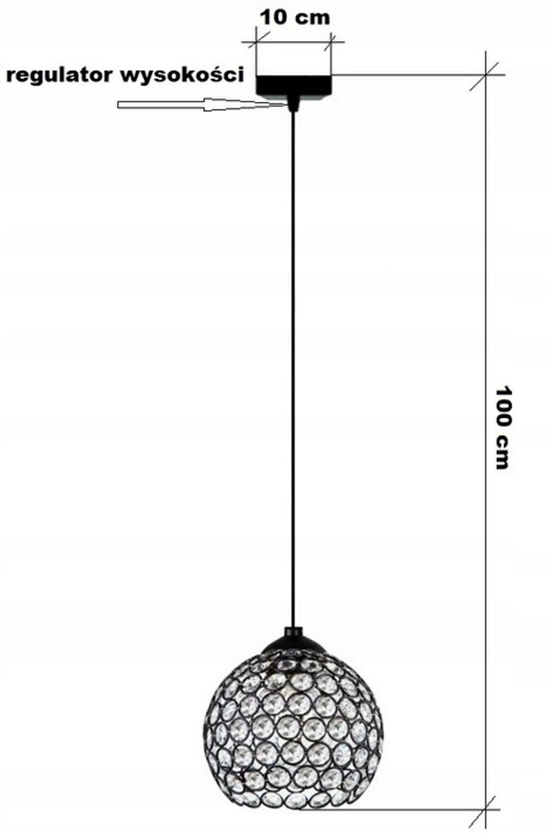 Hanglamp NAPOLI 1-8055 LED Kristal Zwart