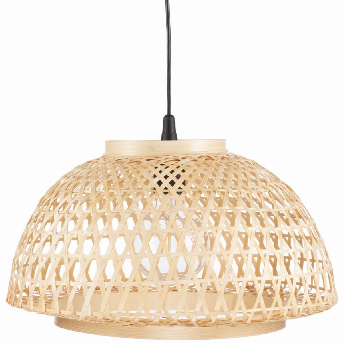 BOHO bamboe hanglamp cilinder PHU11A, 39cm breed