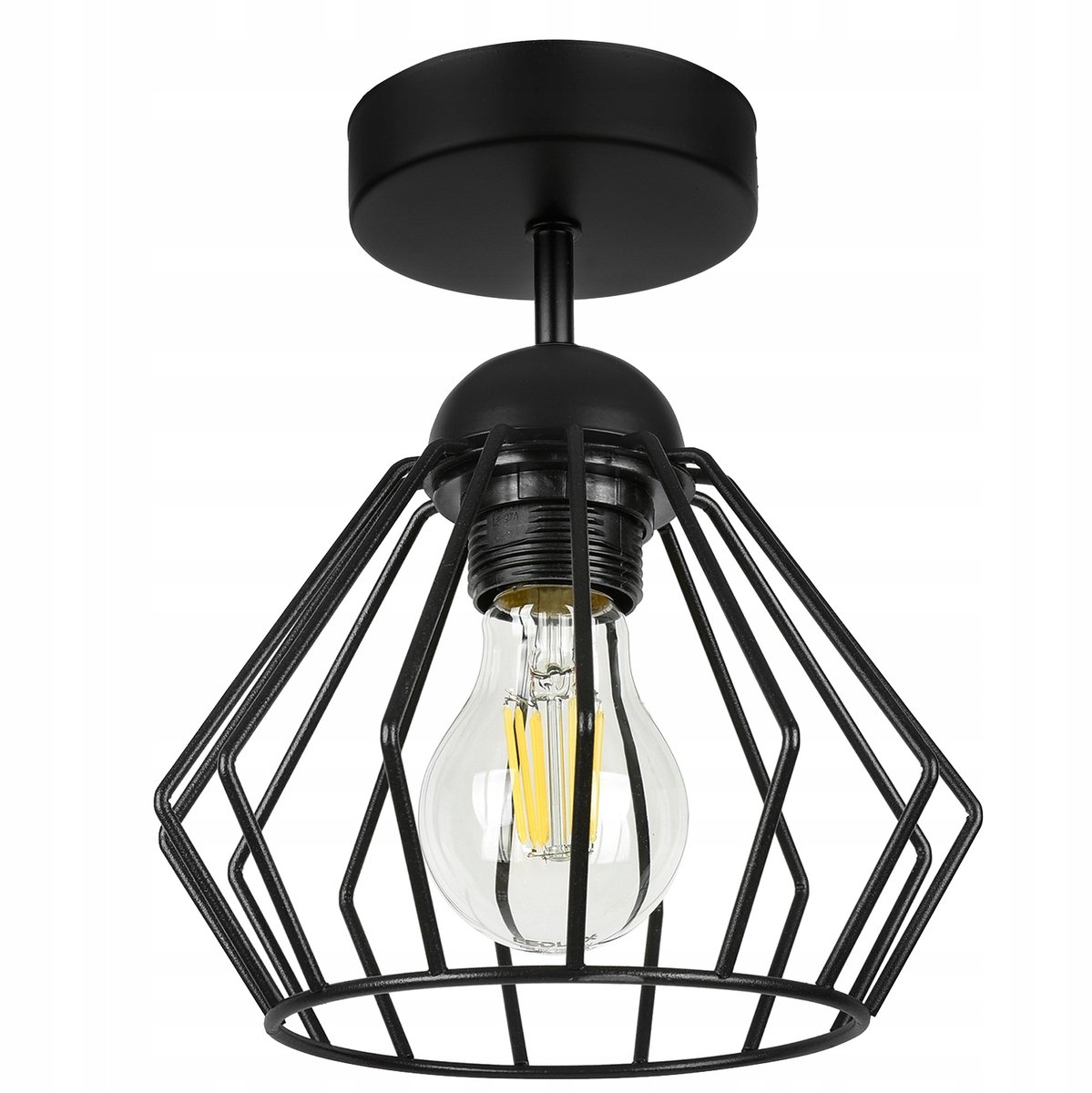 Loft Hanglamp Zwart Metaal E27 - Stijlvolle Plafondlamp
