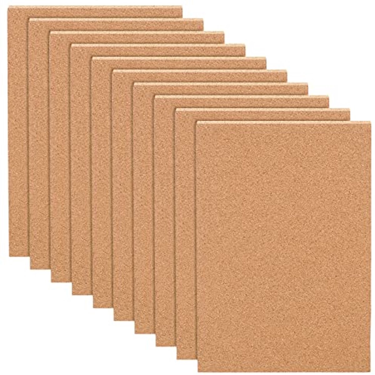 Kurkplaten 30x21 cm - 10 stuks - 3 mm dik - Ideaal voor wanddecoratie en DIY-projecten