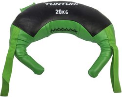 Tunturi Bulgarian bag gewicht 20kg - Fitness sandbag voor krachttraining - Powerbag Groen - Incl. gratis fitness app