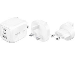 Belkin 3-poorts GaN Wandlader 70 W – Universeel
