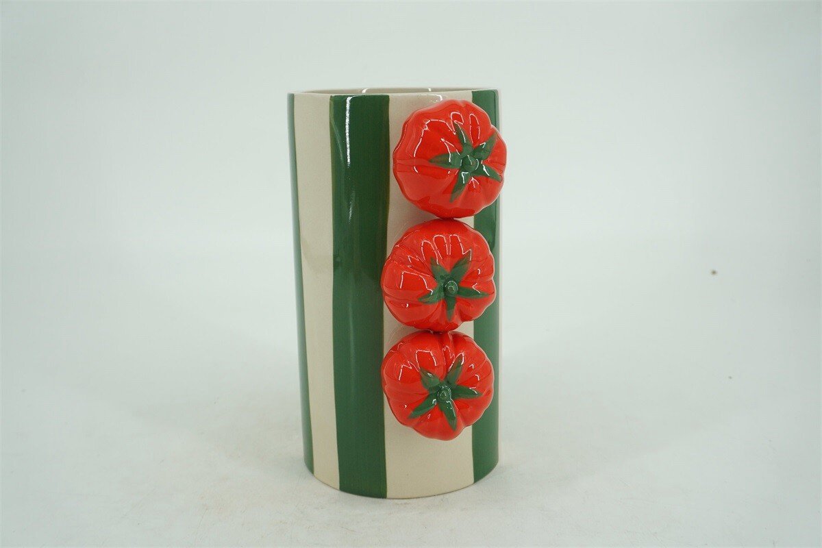 Homebound by Kolony HomeBound by KY | Aardewerk vaas tomatoes | bloemenvaas | vaas tomatoes Groen