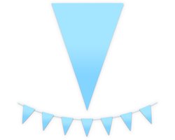 BTH - Slingers - Licht Blauw - Slingers Verjaardag - Vlaggenlijn - Verjaardag Versiering - Verjaardag - Vlaggetjes - 1 St