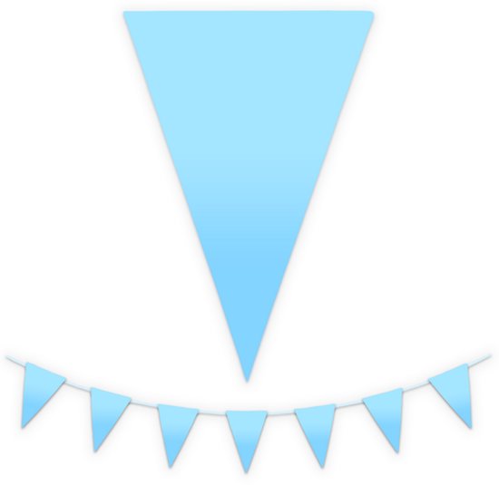 BTH - Slingers - Licht Blauw - Slingers Verjaardag - Vlaggenlijn - Verjaardag Versiering - Verjaardag - Vlaggetjes - 1 St