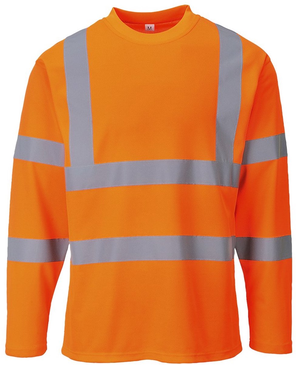 Portwest Hi-Vis T-shirt lange mouwen S278 - Oranje - XL