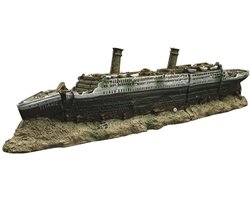 Scheepswrak Ornament - Aquarium Decoratie - 38,5 cm - Hars - Titanic Stijl