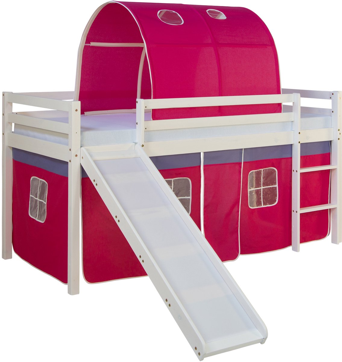 Homestyle4u Hoogslaper - 90x200 cm - Wit - Roze
