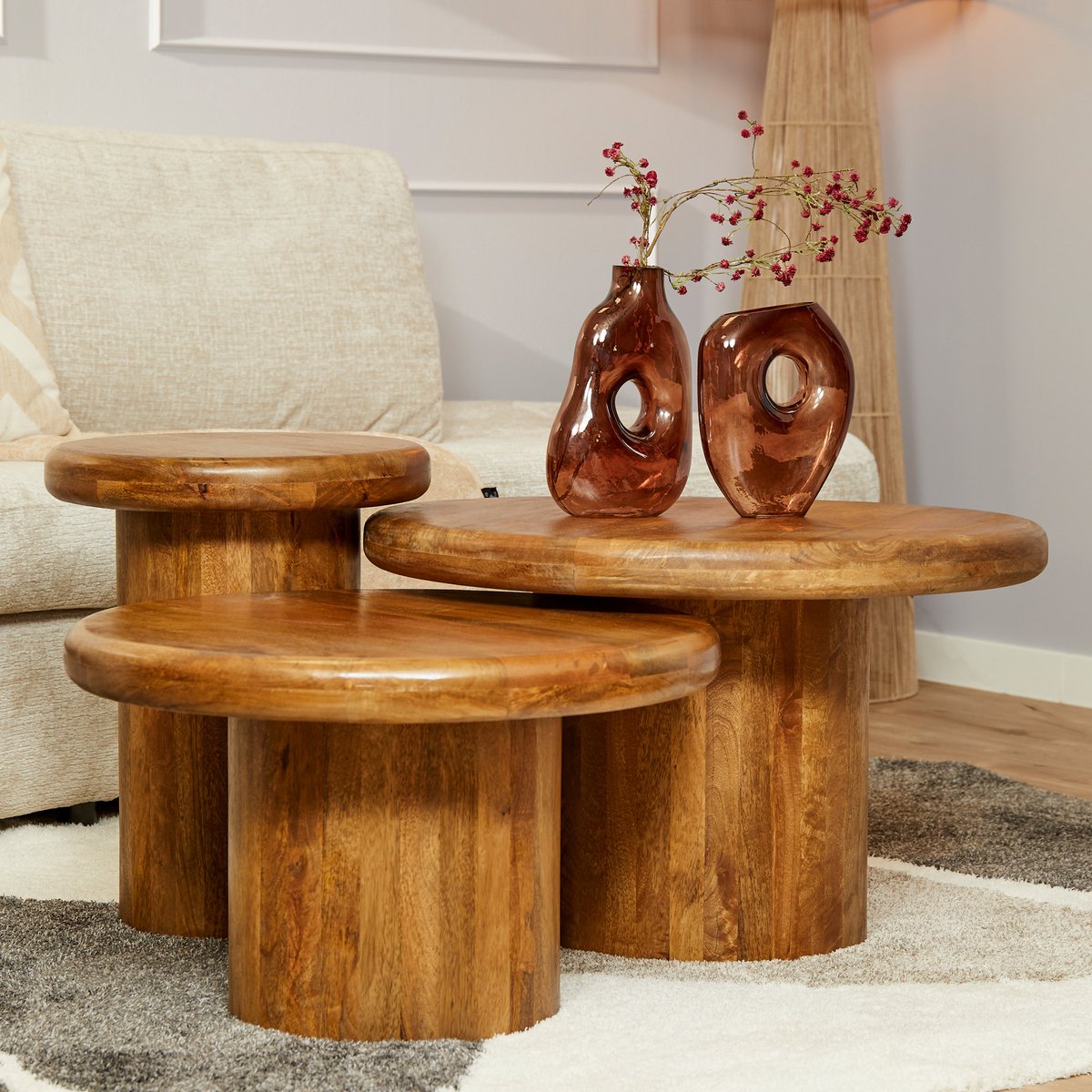 Starfurn Salontafel Maya - Bruin - 70x70x45 cm