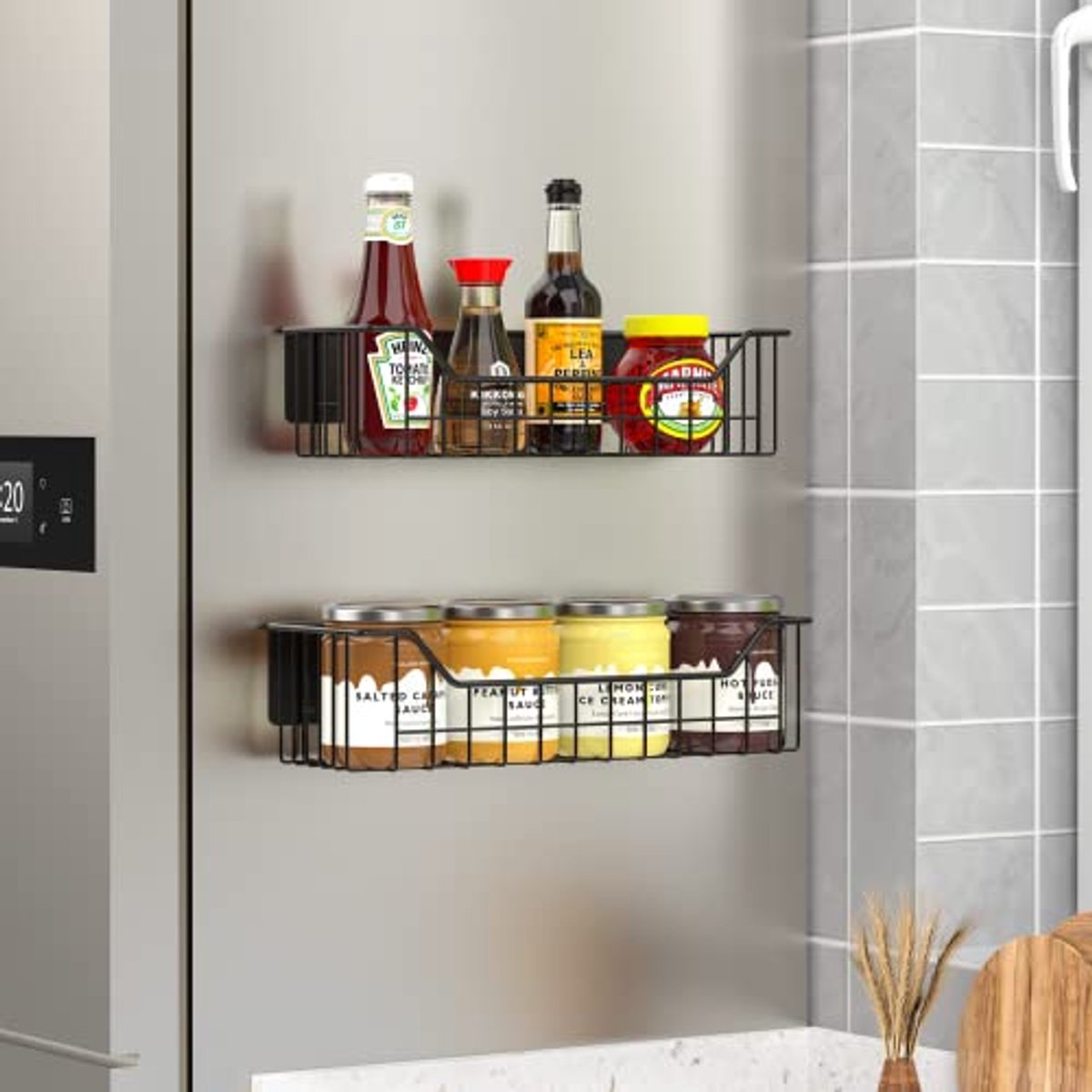 Magnetisch Koelkastrek voor Specerijen - 2 delige DIY Keuken Organizer zonder Boren