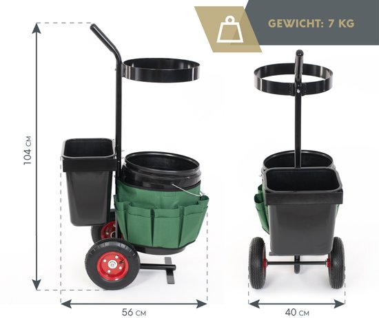 Westmann Tuinwagen Verrijdbaar WR01000 - Tuinhulp met Wielen van Westmann — afbeelding 2