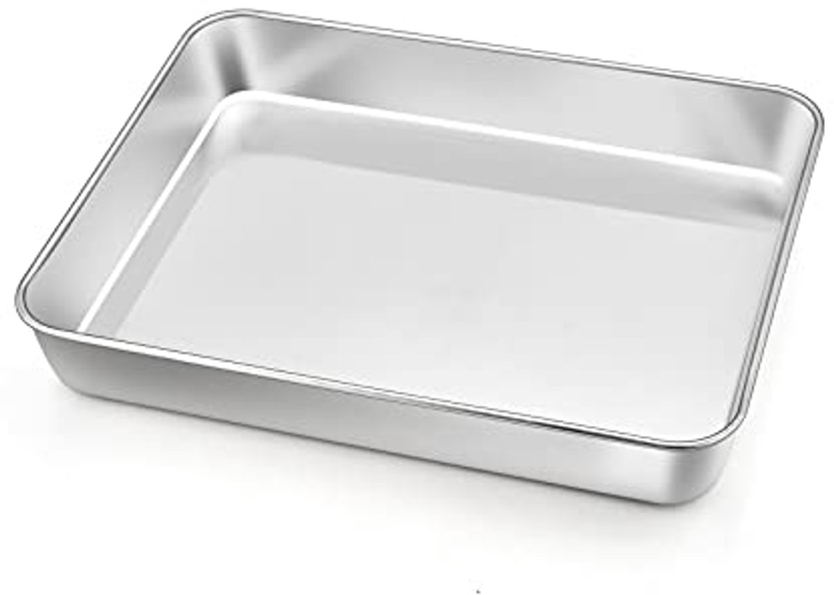 Roestvrijstalen Bakplaat Diepe Ovenschaal voor Bakken en Braden