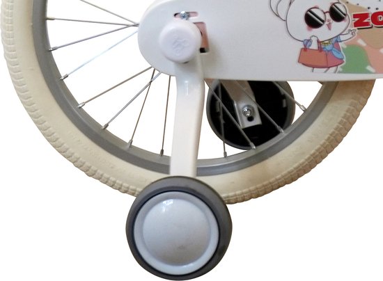 Zonix Meisjesfiets 14 Inch Licht Pastelroze Kinderfiets Met Zijwieltjes Voor Meisjes Van 3 Tm 5 Jaar Geschikt Voor Kledingmaat 98-108 van Zonix — afbeelding 2
